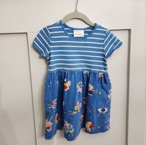 Hanna Andersson Blue Stripe Butterfly Ballerina Play Dress